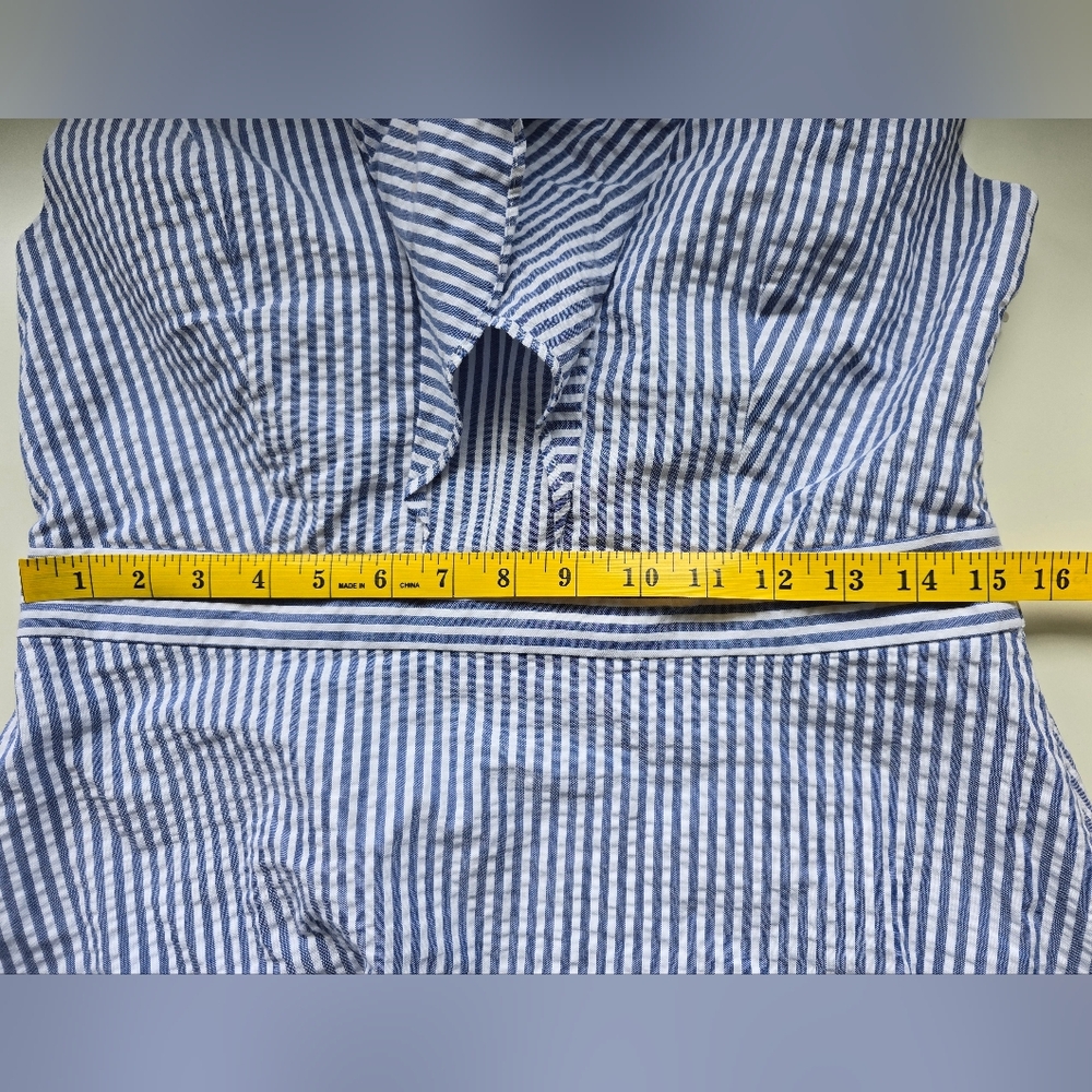 WAYF Seersucker Dress Size L, NWT - Picture 4 of 7